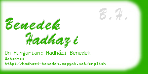 benedek hadhazi business card